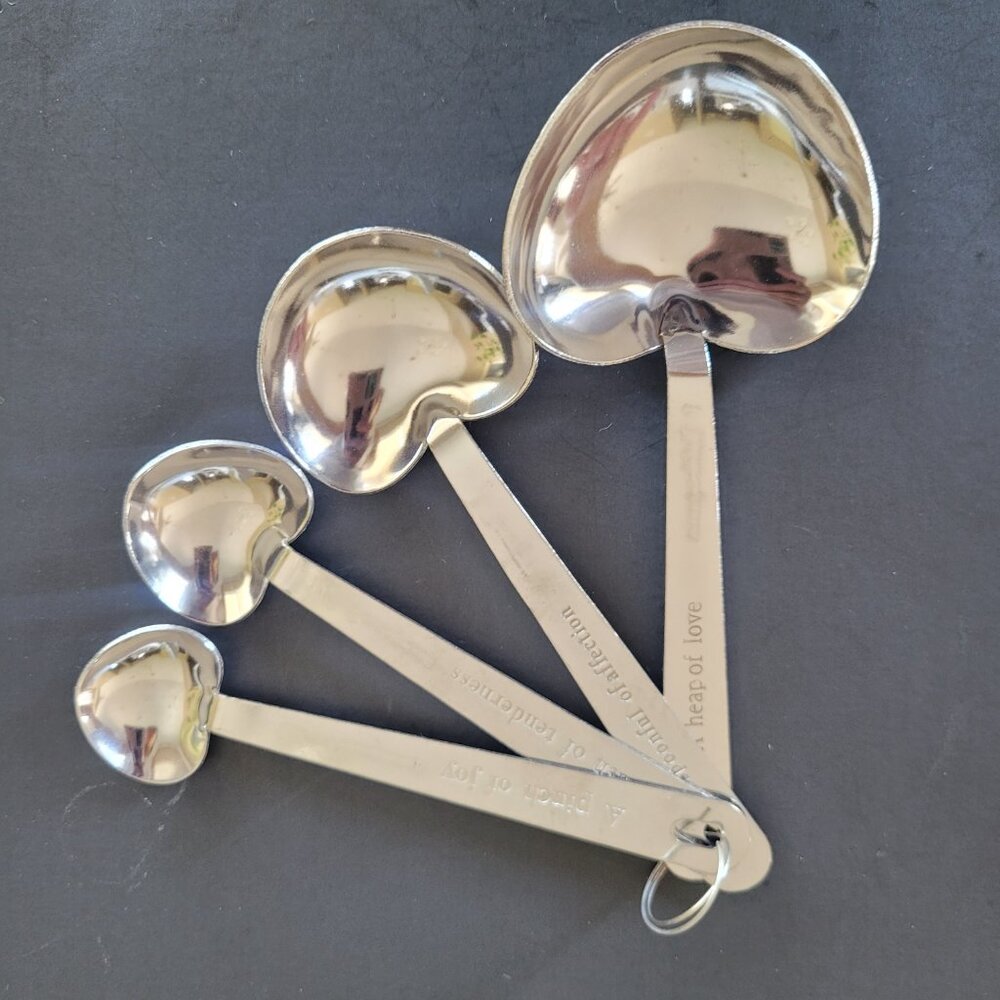 Heart Design Metal Heart Shaped Measuring Spoons